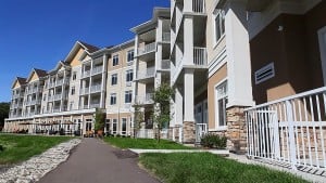 Exterior of River Ridge Retirement Residence in Winnipeg Manitoba