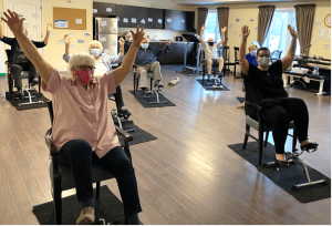 residents on bicycle